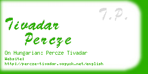 tivadar percze business card